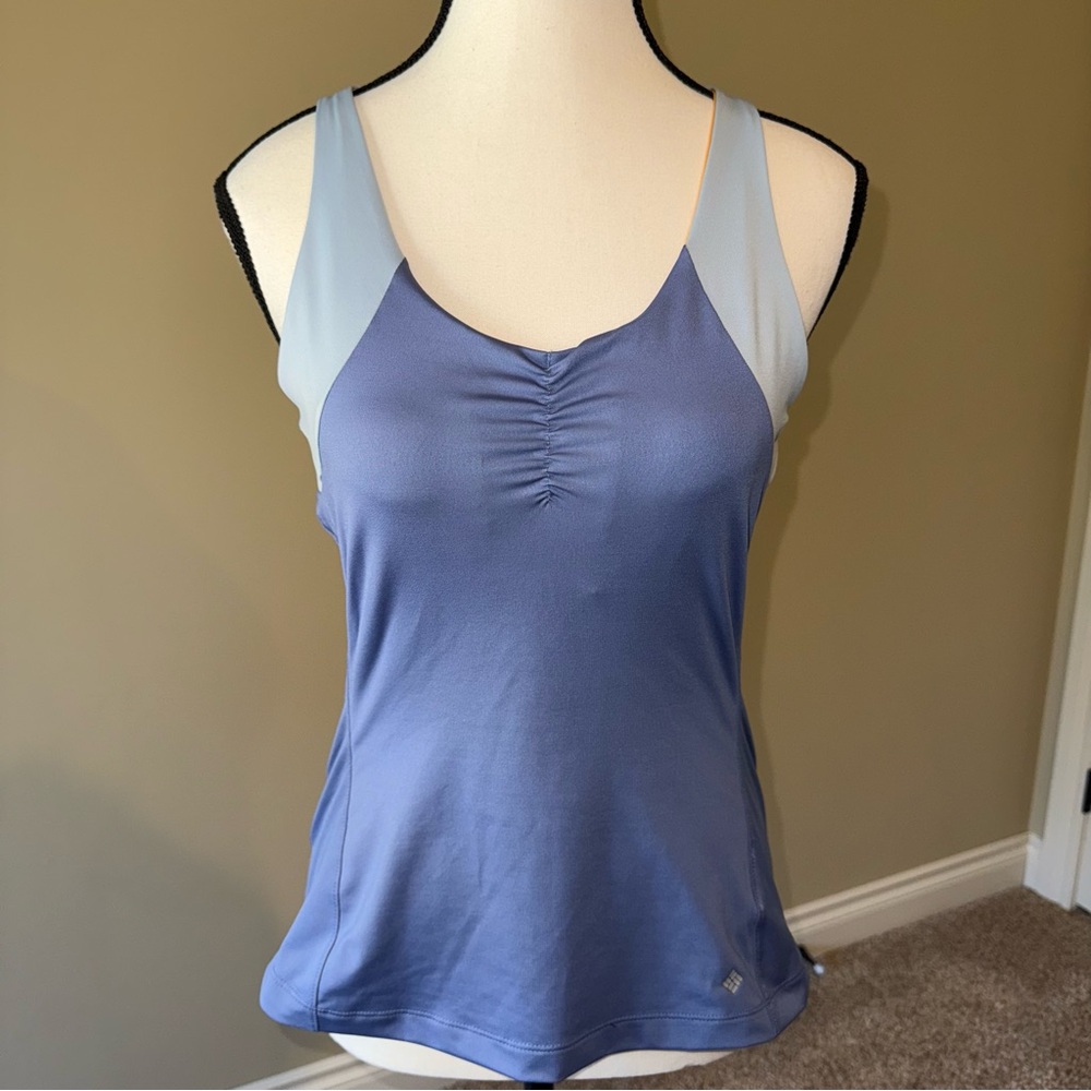 Columbia Women's Blue and Light Gray Tank Top